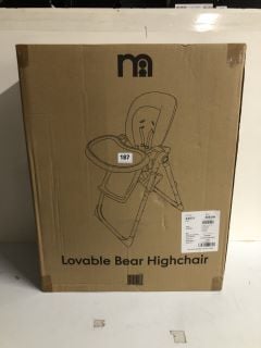 MOTHERCARE LOVABLE BEAR HIGHCHAIR - RRP.£60