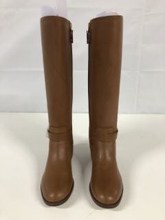 RALPH LAUREN BRITTANEY -BO-TAL POLO TAN BOOTS - SIZE: 4 - RRP.£269 (682147)