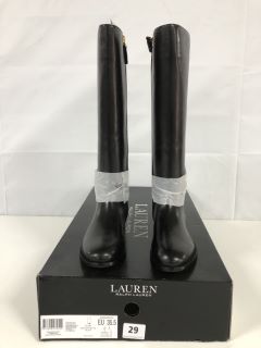 RALPH LAUREN BRIDGETTE -BO-TAL BLACK BOOTS - SIZE: 3 - RRP.£269 (682147)