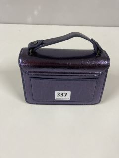 HVISK RENEI METALLIC SHEENY NAVY HAND BAG - RRP.£85 (682220)