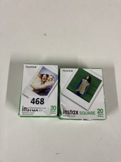 2 X FUJIFILM INSTANT FILM INSTAX SQUARE 20 SHEETS PER BOX