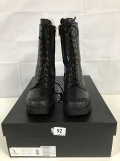 COACH TASHA LEATHER BLACK BOOTS - SIZE: 6 - RRP.£295 (682119)