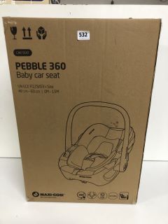 MAXI COSI PEBBLE 360 BABY CAR SEAT (0M - 15M) - RRP.£209