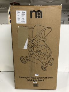 MOTHERCARE JOURNEY PRAM & PUSHCHAIR MIDNIGHT BLACK - RRP.£150