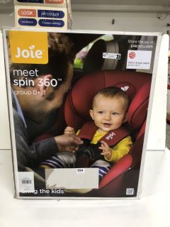 JOIE MEET SPIN 360 GROUP 0+/1 CHILD CAR SEAT - EMBER - RRP.£230