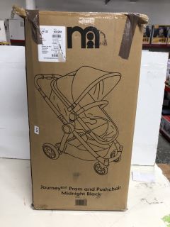 MOTHERCARE JOURNEY PRAM & PUSHCHAIR MIDNIGHT BLACK - RRP.£150