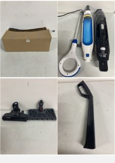 BOX OF ITEMS TO INC SHARK VACUUM CLEANER