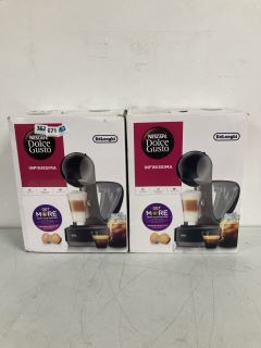 2 X NESCAFE DOLCE GUSTO DELONGHI INFINISSIMA COFFEE MACHINE