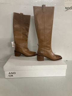 JOHN LEWIS SADDLE BROWN TAN BOOTS - SIZE 5 (686951)