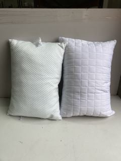 BOX OF WHITE PILLOWS