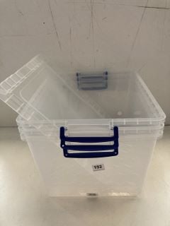 3 X STORAGE CONTAINERS