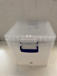 3 X STORAGE CONTAINERS