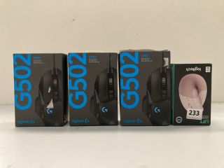 4 X LOGITECH MOUSES INC G502 HERO GAMING MOUSE