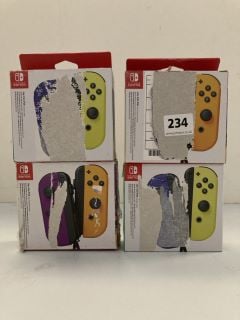 4 X NINTENDO SWITCH JOY-CON CONTROLLERS