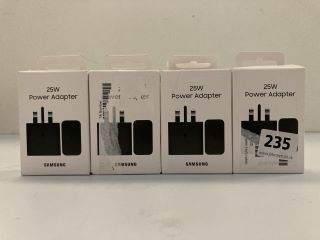 4 X SAMSUNG 25W POWER ADAPTERS