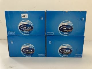 4 X CUSSONS CAREX COMPLE SOFT CLEANING WIPES FOR HANDS FACE & BODY