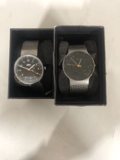 2 X BRAUN WATCHES WATCH MODEL NO: BN0021BKSLMHG