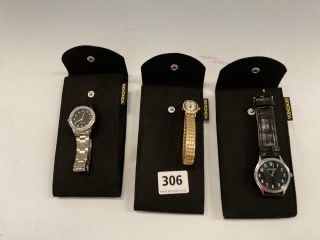 3 X SEKONDA AND LIMIT WATCH MODEL NO: NK1777 & NK2904 & C-2035