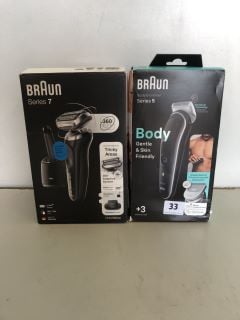 2 X BRAUN SHAVERS INC SERIES 7 SHAVER