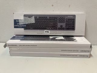 4 X SANDSTROM ULTRA-SLIM WIRELESS KEYBOARD