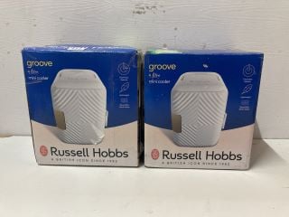 2 X RUSSELL HOBBS GROOVE 4 LITRE MINI COOLER