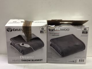 2 X ITEMS INC DAEWOO DREAMZ HEATED THROW BLANKET