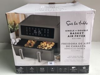 SUR LA TABLE SINGLE OR DOUBLE BASKET AIR FRYER 10.5.LITRES