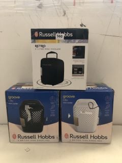 3 X RUSSELL HOBBS MINI COOLERS