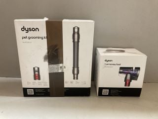 BOX OF ITEMS INC DYSON PERFECT GROOMING KIT