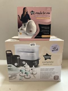 2 X TOMMEE TIPPEE ITEMS INC COMPLETE FEEDING SET