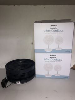 3 X FANS INC MEACOFAN 260C CORDLESS TWIN PACK PORTABLE AIR CIRCULATORS