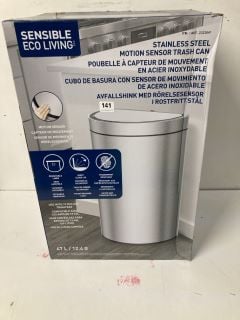 SENSIBLE ECO LIVING STAINLESS STEEL MOTION SENSOR TRASH CAN