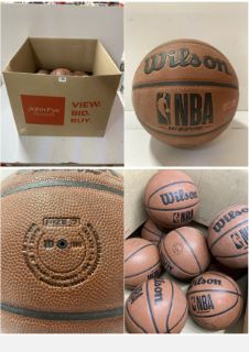 BOX OF BASKETBALLS TO INCLUDE WILSON NBA BALLS