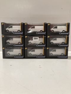 9 X CARARAMA VINTAGE COLLECTABLE METAL VW VANS