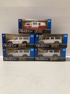 5 X RMZ CITY COLLECTION METAL CARS TO INCLUDE 30 LAND ROVER DEFENDER