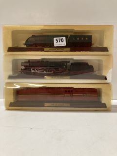 3 X VINTAGE COLLECTABLE TRAINS TO INCLUDE A4 CLASS 'MALLARD'