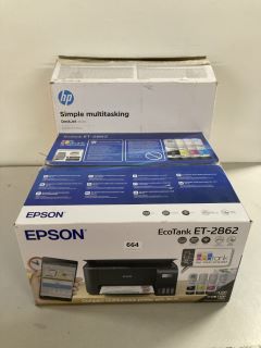 2 X PRINTERS TO INCLUDE EPSON ECOTANK ET-2862 COMPACT MULTI FUNCTION PRINTER WITH WI-FI