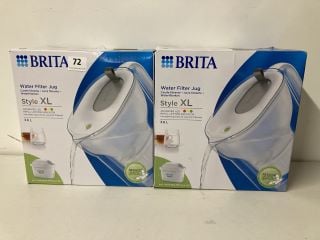 2 X BRITA WATER FILTER JUGS - STYLE XL