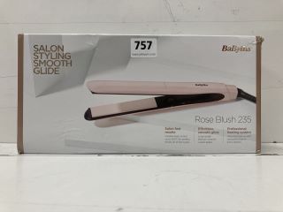 BABYLISS ROSE BLUSH 235 HAIR STRAIGHTENERS