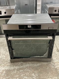 AEG SINGLE ELECTRIC OVEN MODEL BSK774320M RRP £690 (SMASHED GLASS)