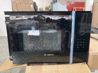 BOSCH INTEGRATED MICROWAVE OVEN MODEL BFL553MB0B (SMASHED GLASS) RRP £519