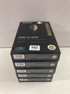 5 X SANDSTROM ONE METRE HDMI TO HDMI CABLES