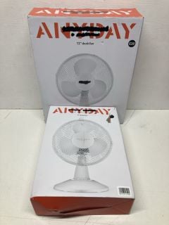 2 X JOHN LEWIS DESK FANS