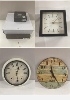 4 X CLOCKS TO INCLUDE THOMAS KENT