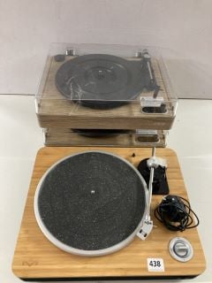 2 X JAM LP TURNTABJES AND A MARLEY TURNTABLE