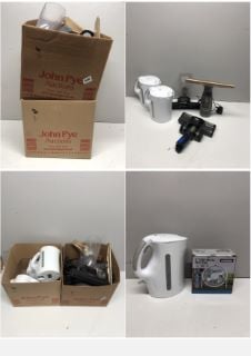 BOX OF HOME APPLIANCES TOP INCLUDE KETTLES