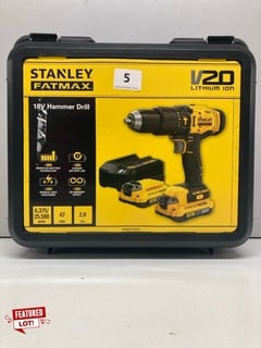 STANLEY FATMAX V20 CORDLESS DRILL CASEDE