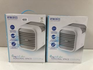 2 X HOMEDICS PERSONAL SPACE COOLERS