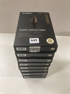 9 X SANDSTROM 2M DIGITAL OPTICAL CABLES