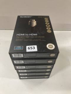 6 X SANDSTROM HDMI TO HDMI CABLES